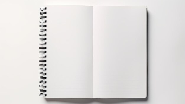 Foto página en blanco del cuaderno