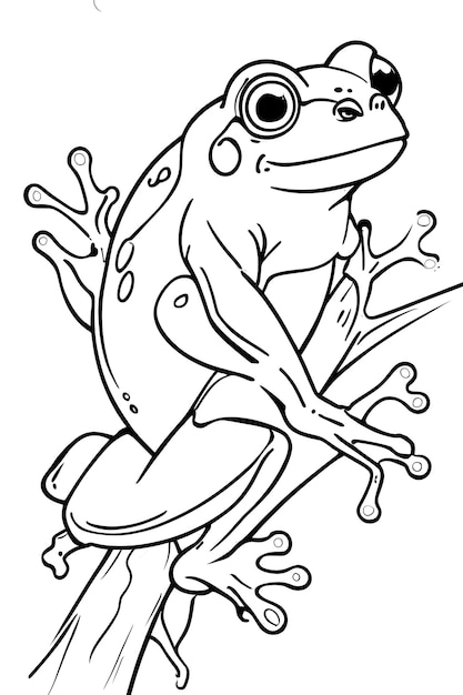 Página para colorear animales Libro para colorear para niños Ilustración de animales lindos Hoja para colorear imprimible Ju