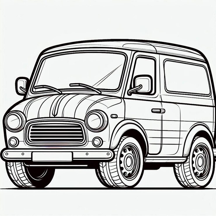 Página para colorear coches para niños generada por ai
