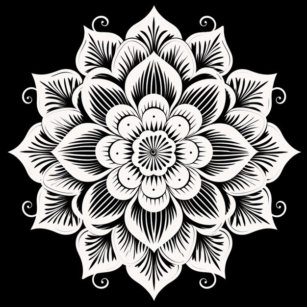 Página para colorear de Encaje de Flor Lineal de San Valentín