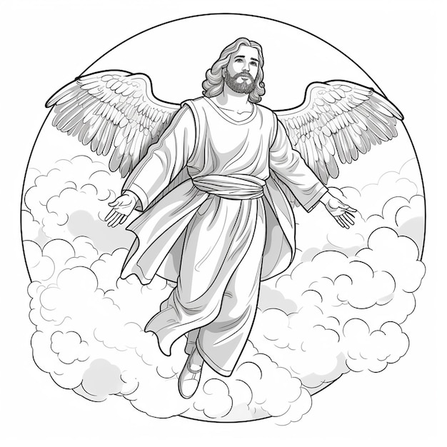 Foto página de colorear de la pascua de jesús