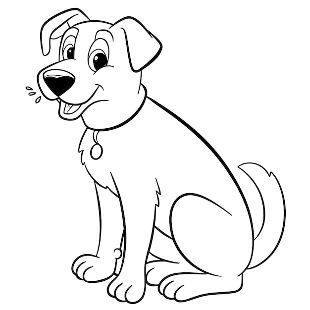 página para colorear de perro