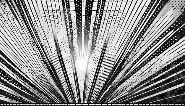 Foto página de cómics con líneas negras plantilla con textura de efecto de rayos de explosión de flash
