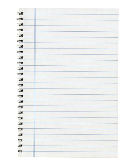 Página de cuaderno en blanco