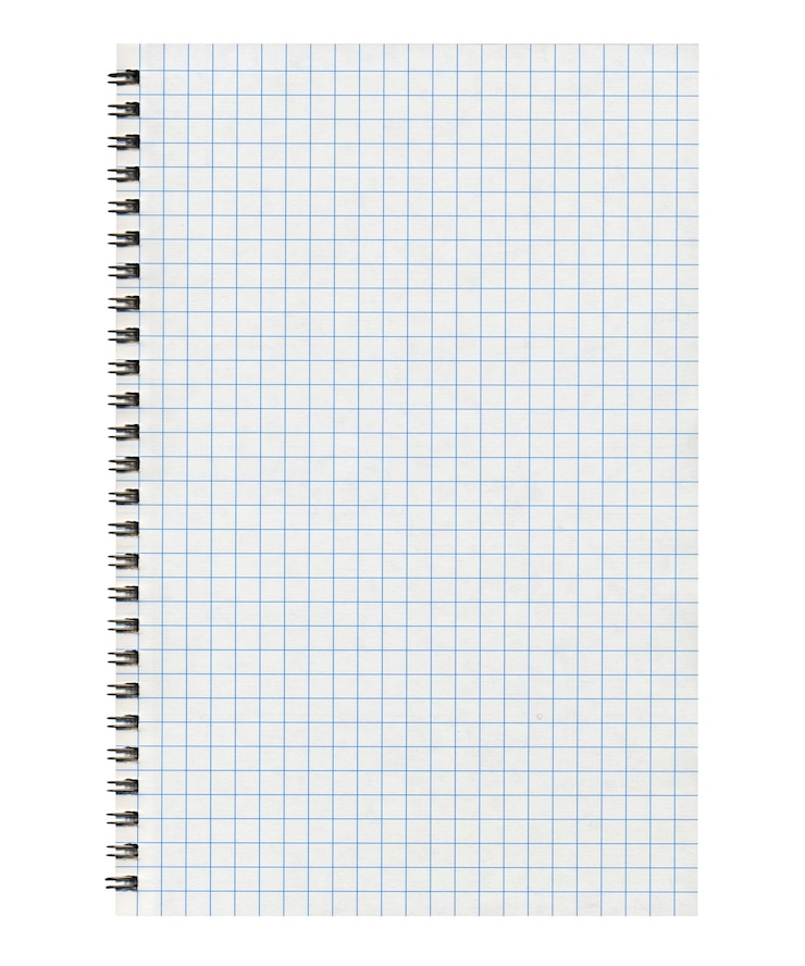 Foto página de caderno em branco