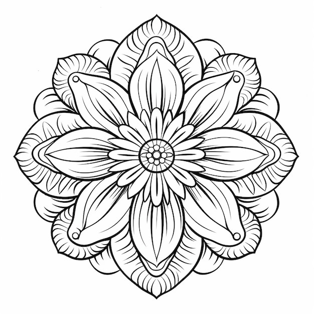 Página de coloração de Mandala impressavel