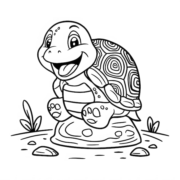 Página de colorir de animais adoráveis Atividade divertida e educacional para crianças Ilustração de Microstock