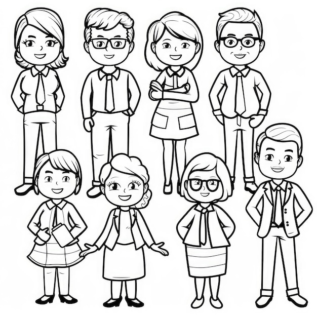 desenho para colorir de pessoas