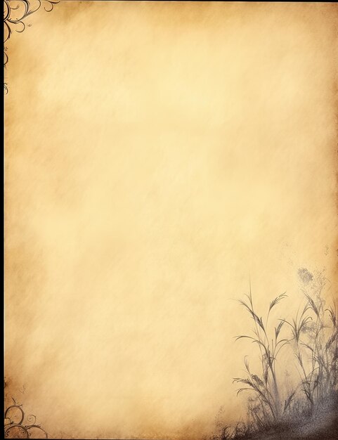 Foto página de diário antigo com tema de aquarela florestal