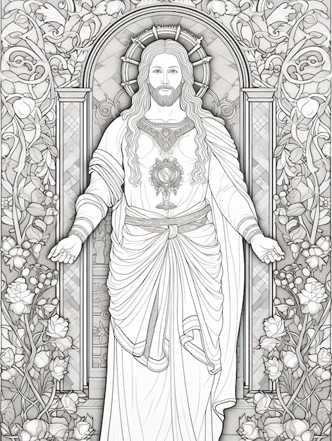 Página do livro para colorir Jesus