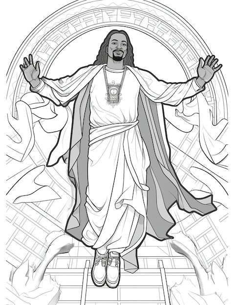 Página do livro para colorir Jesus