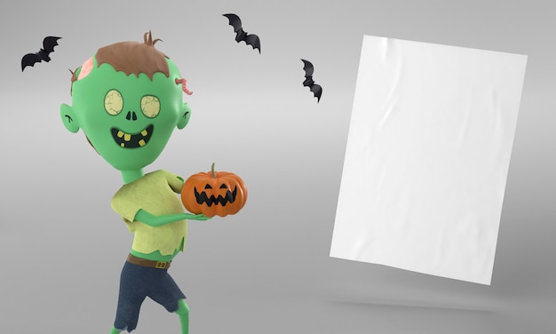 Página de papel con decoración de hulk y calabaza para halloween