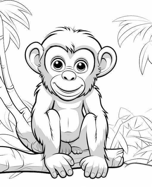 Desenho de Macaco para colorir  Desenhos para colorir e imprimir gratis