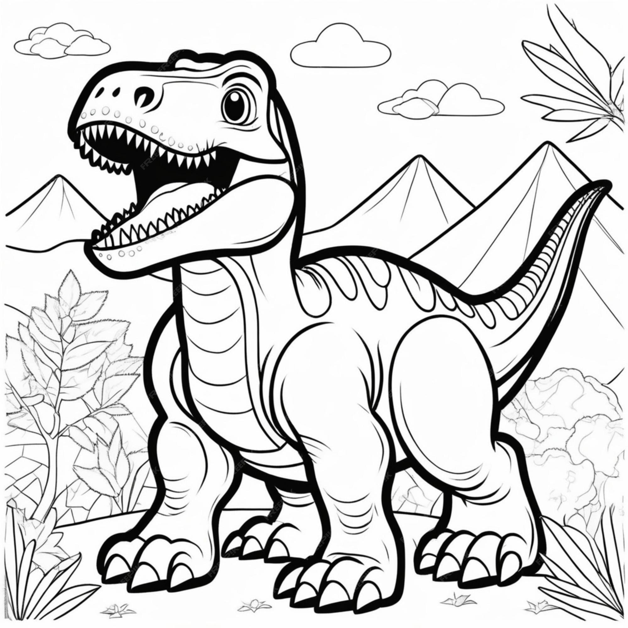 Desenho de Tiranossauro rex para Colorir - Colorir.com