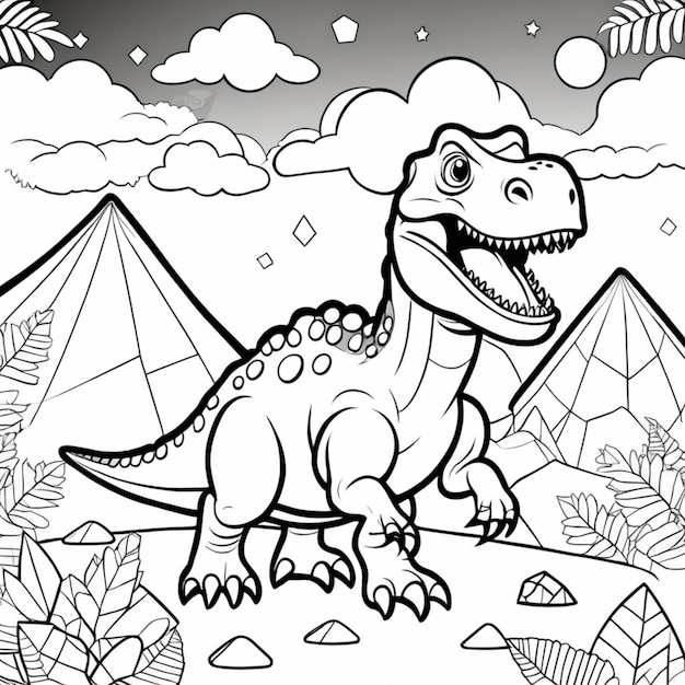 Tyrannosaure simples - Dinossauros - Just Color Crianças : Páginas para  colorir para crianças