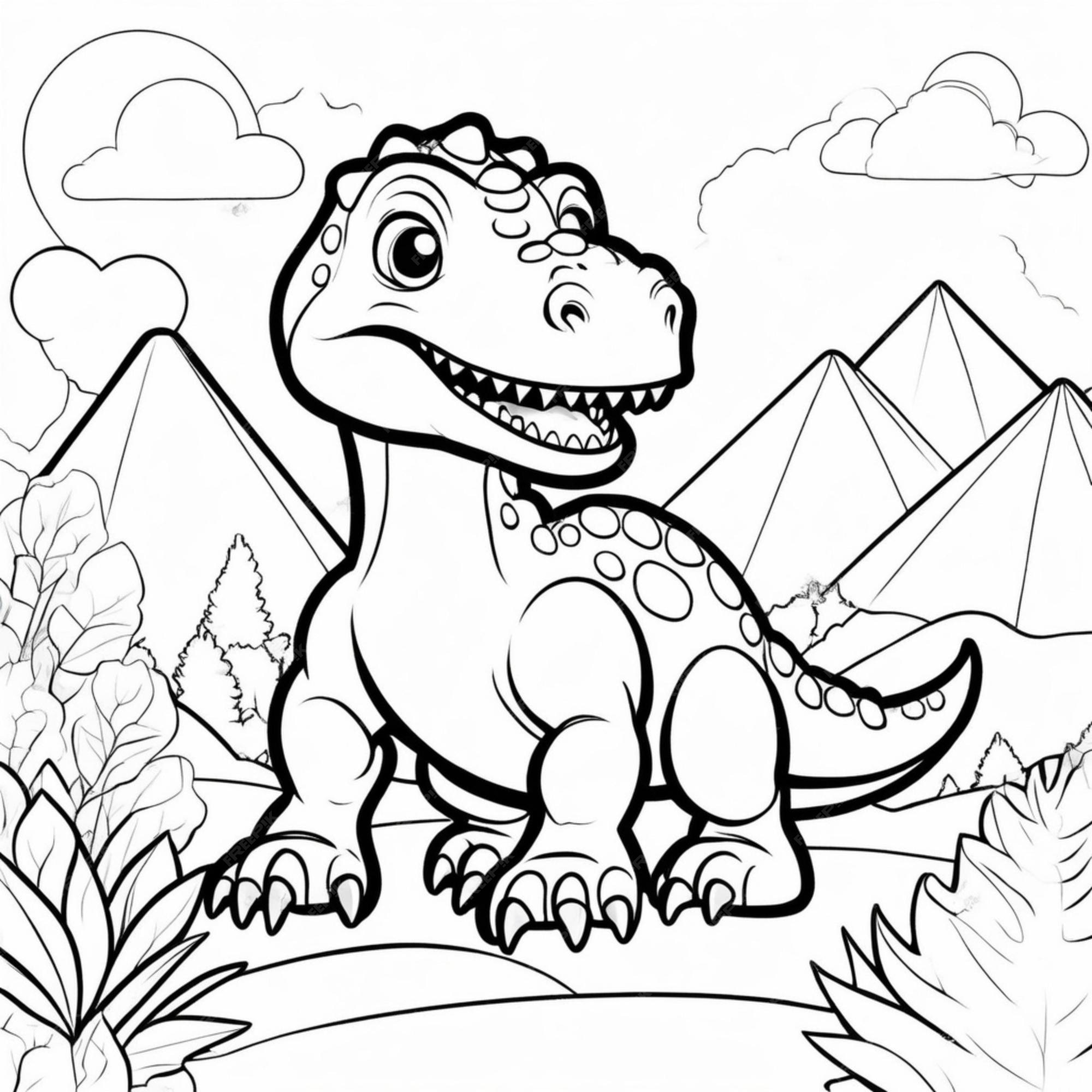 Dinossauros para colorir 222 –  – Desenhos para Colorir