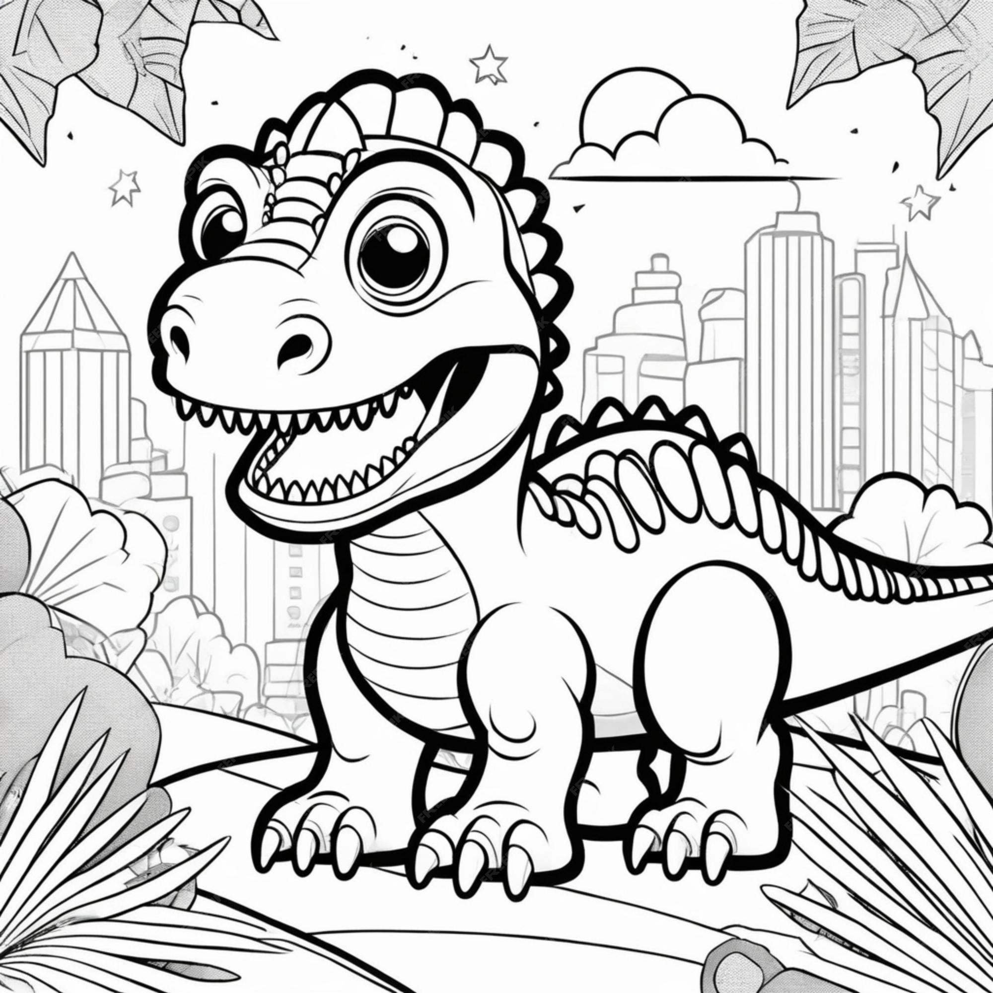 Desenhos Para Colorir Colorindo Bonecos de Dinossauros Como Colorir Desenhos  