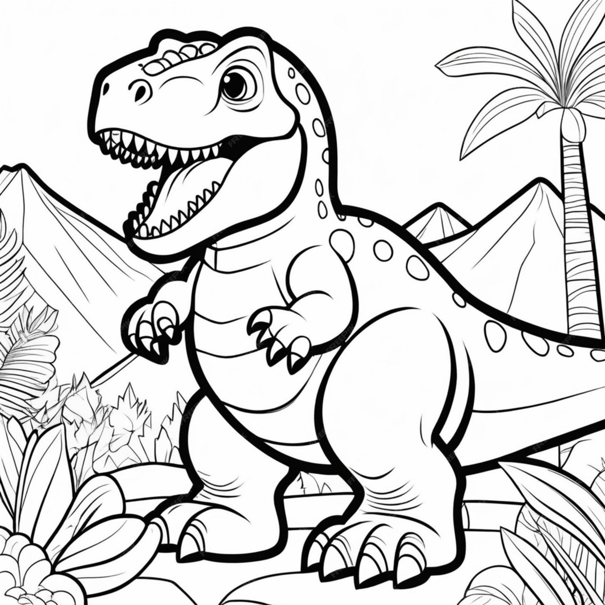 T-rex - Dinossauros - Just Color Crianças : Páginas para colorir para  crianças