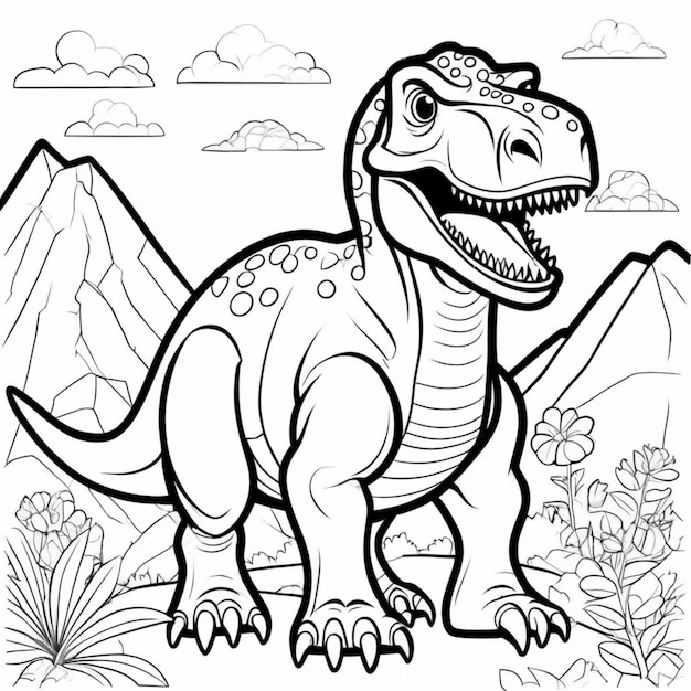 Dinossauro – Colorindo dinossauros - Cartoons for Kids – Aprenda a pintar  Tiranossauro Rex - T Rex 