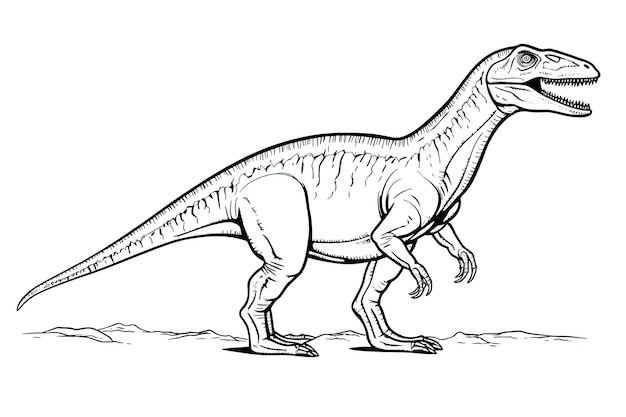 desenho de tiranossauro para colorir para crianças 6458104 Vetor