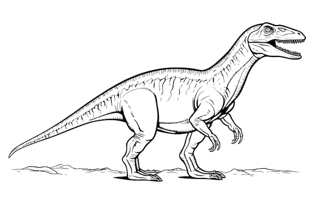 Página para colorir de dinossauro tiranossauro rex para crianças