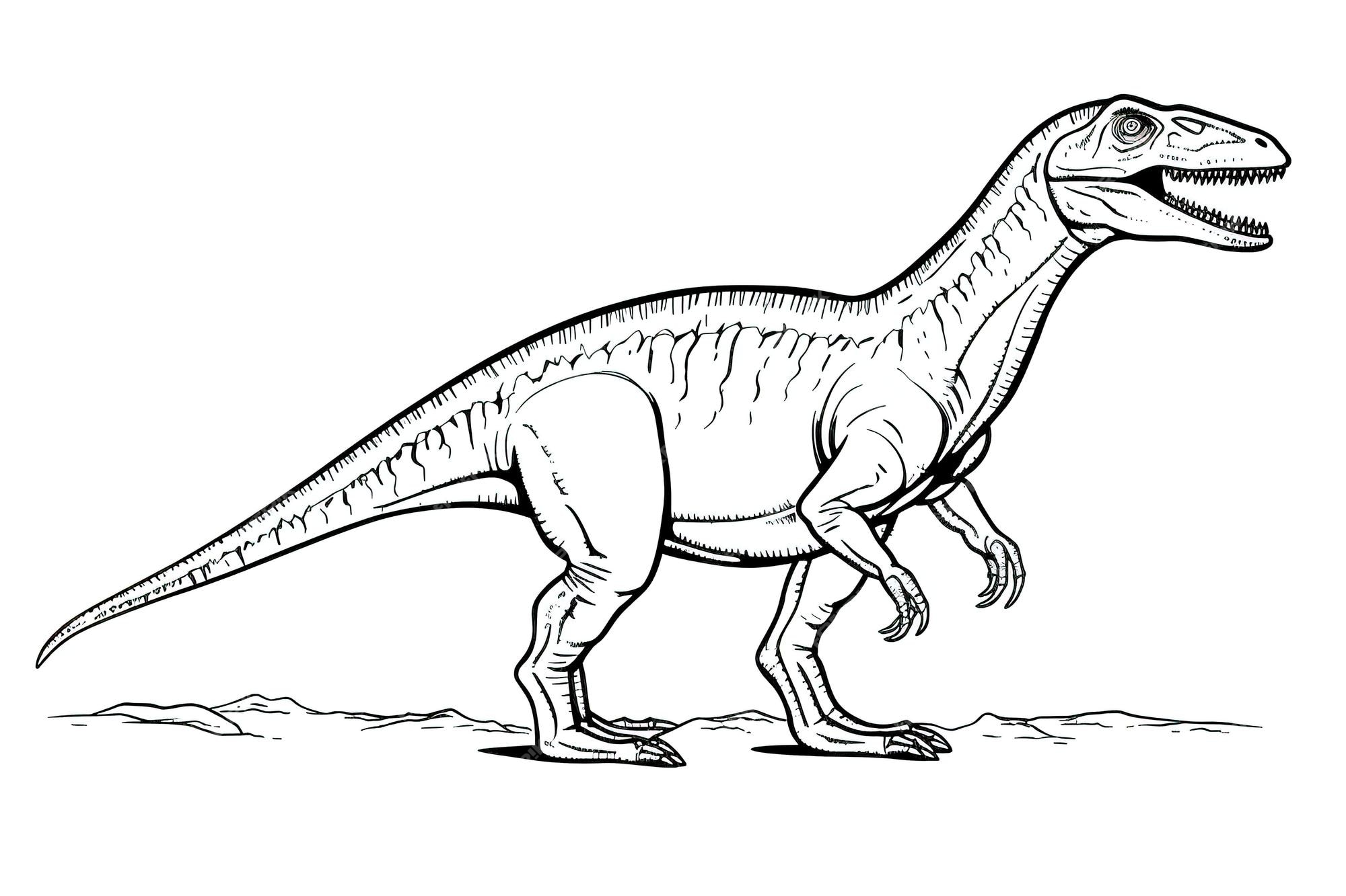 Desenhos para colorir de dinossauro tiranossauro período jurássico