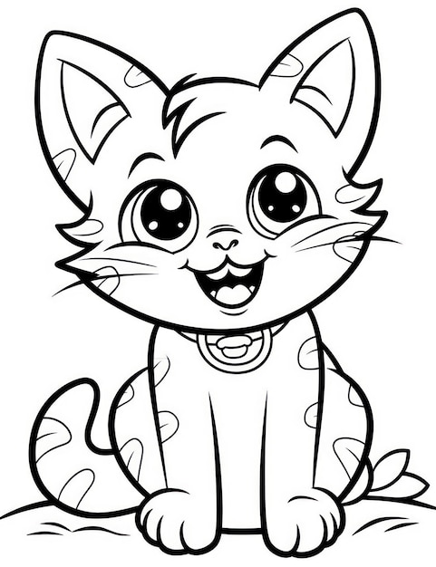 Gatos para Colorir em 2023  Bonitos desenhos fáceis, Gato doodle, Desenho  de gato fácil