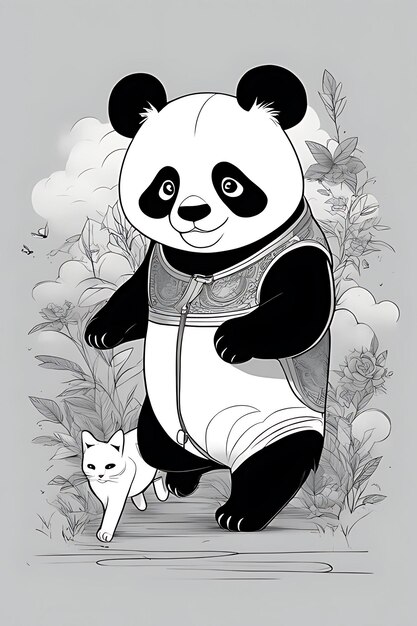 panda 1 para colorir