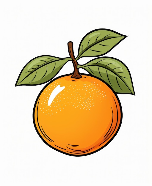 Página para colorir de uma IA laranja gerada