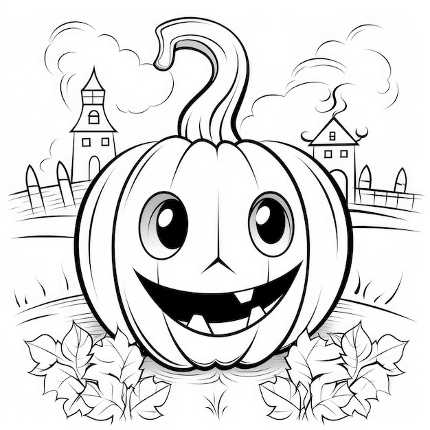 Desenho Para Colorir Abóboras de halloween - Imagens Grátis Para Imprimir -  img 31624