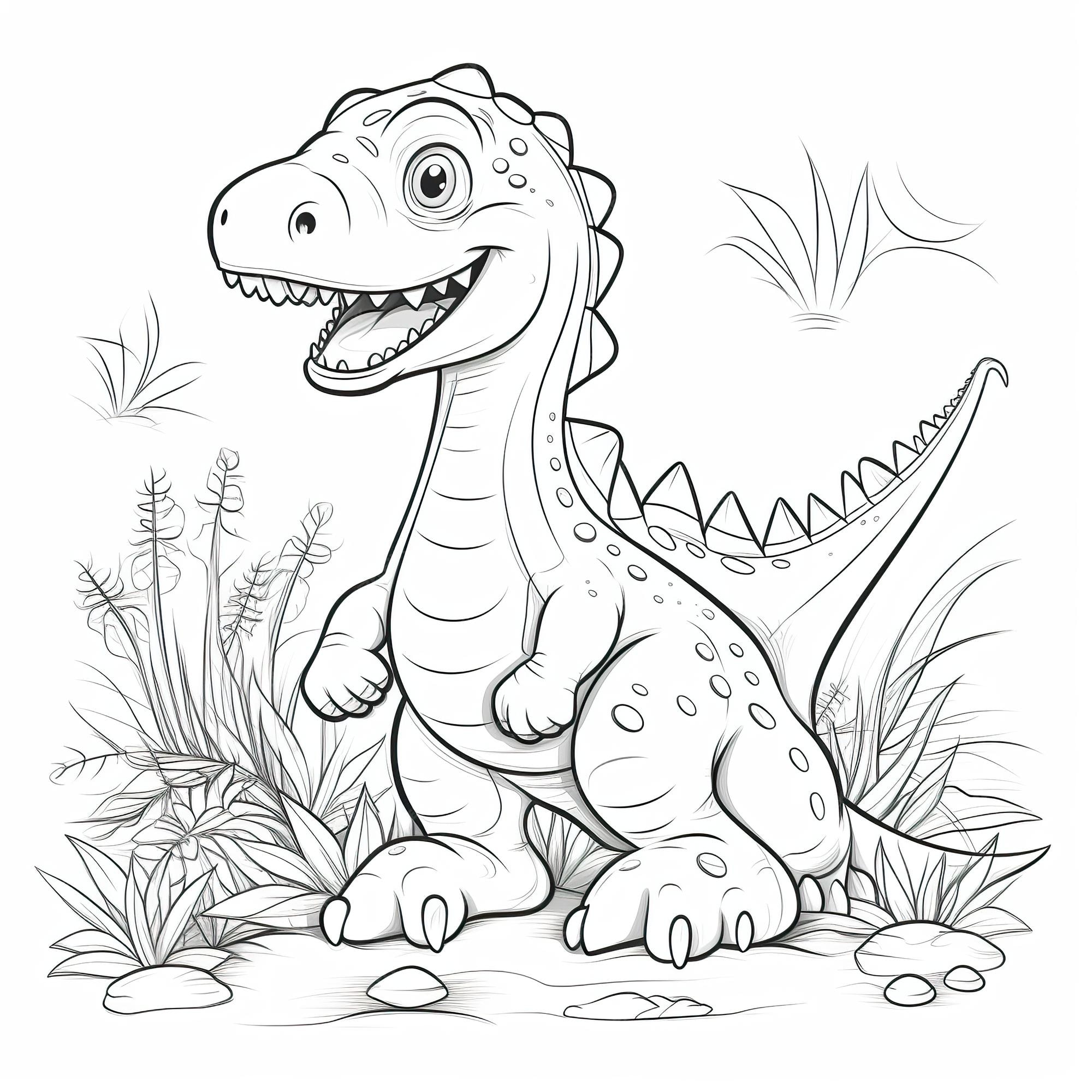 LIVRO PARA COLORIR DINOSSAURO C/8PG PAUTA BRANCA