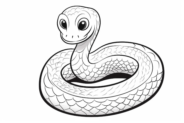 Desenho De Cobra Pequena E Fofa Vetor De Desenho Simples