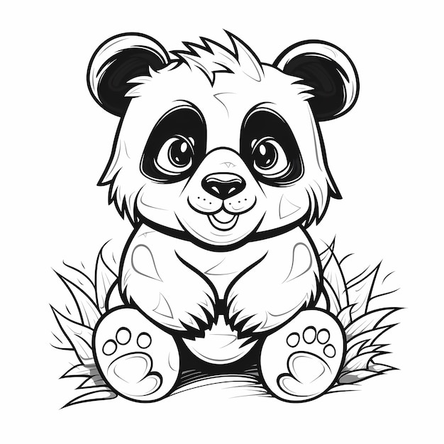 Panda unicórnio para colorir - Imprimir Desenhos