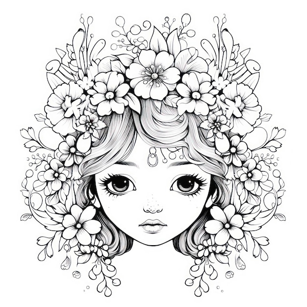 Oblee Marketplace  Princesas da Flores para Colorir - Versão E-book -  Imprima e Pinte - Arteterapia - ArteBalaio