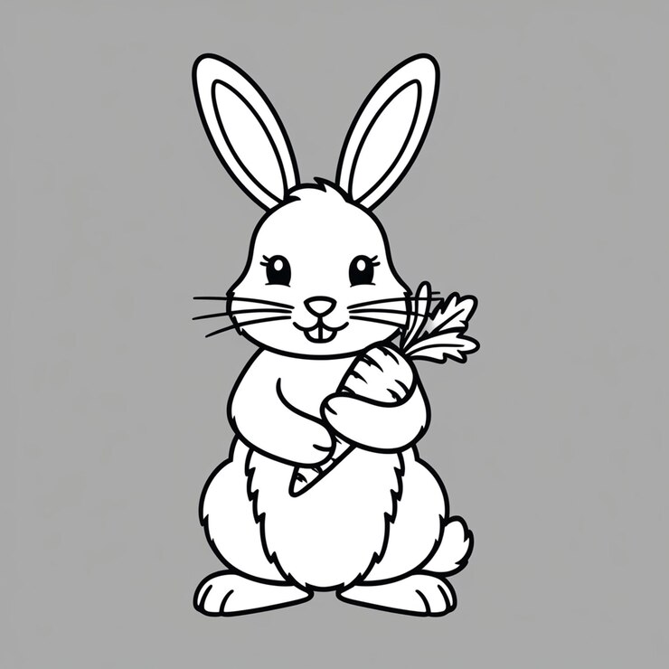 Foto páginas para colorear conejos