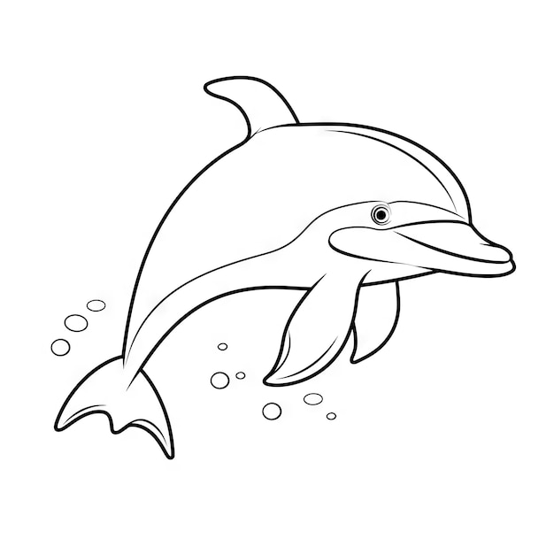 Páginas para colorear de delfines para niños