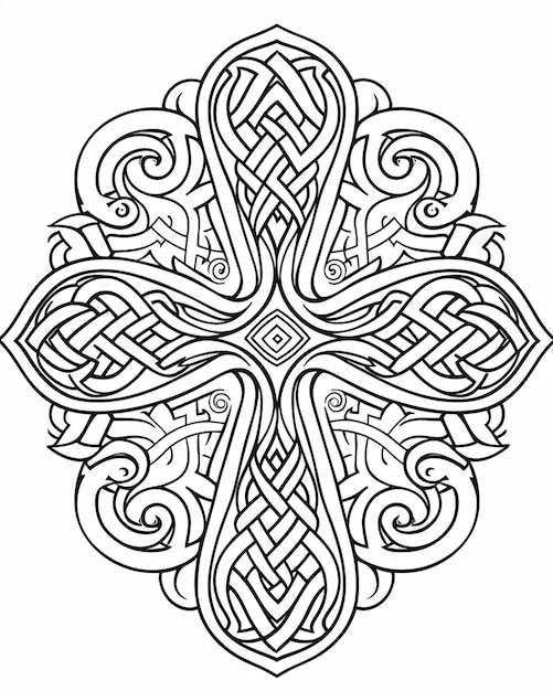 Páginas para colorear de diseños celtas gratuitos