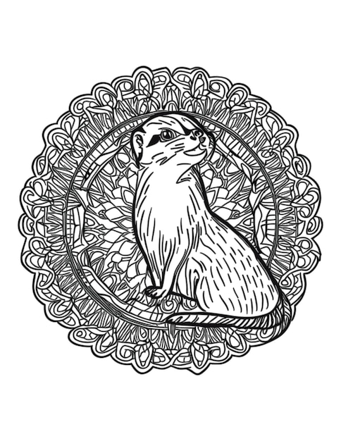 Páginas para colorear Mandala de animales para adultos Diseños para aliviar el estrés y la atención plena