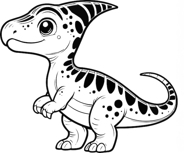 Páginas para colorear para niños Parasaurolophus