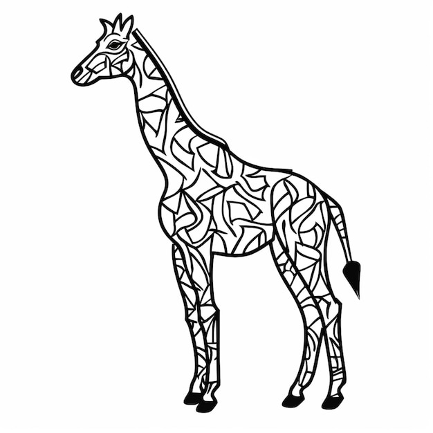 Colorir de Girafas para adultos para colorir