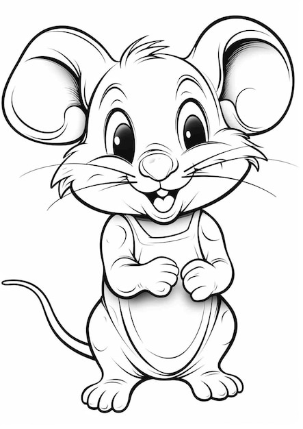 Páginas para colorir de mouses para crianças generative ai