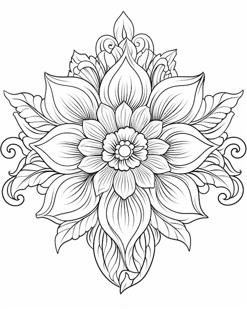 Páginas para colorir Mandala Oriental