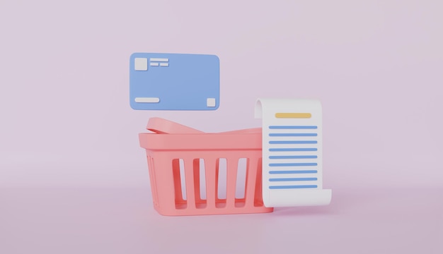Pago de facturas con compras y financiero para compras en línea concepto de tarjeta de crédito de pago en línea