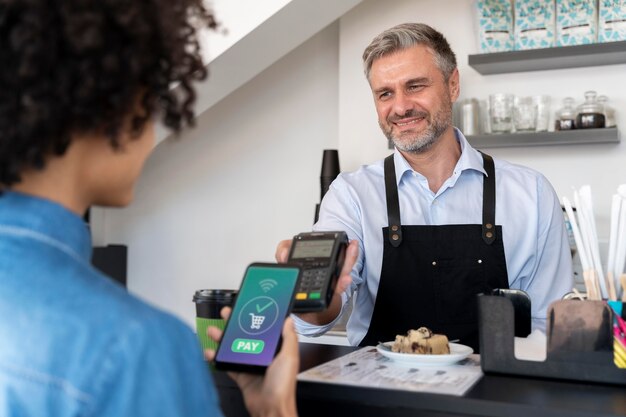 Foto pago de tecnología fácil e inalámbrico