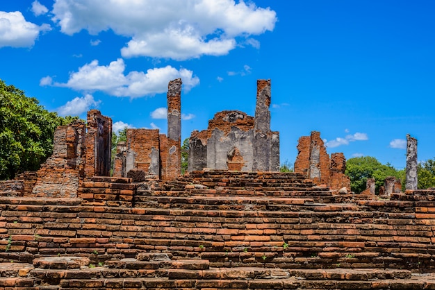 Pagoda antigua en Wat Phrasisanpetch (Phra Si Sanphet). Ciudad histórica de Ayutthaya, Tailandia