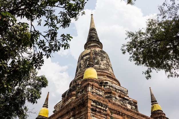 Pagode bei Wat Yai Chaimongkol, Ayutthaya, Thailand