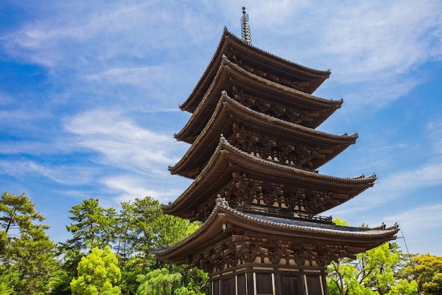 pagode de cinco andares do templo Kofukuji em Nara, Japão