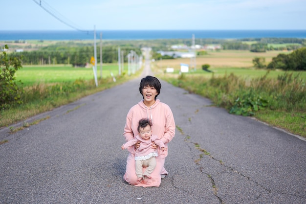 Pai e carga longa no Japão