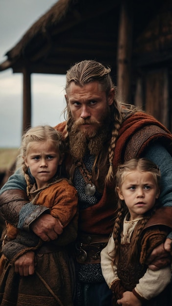 Pai e filhos vikings