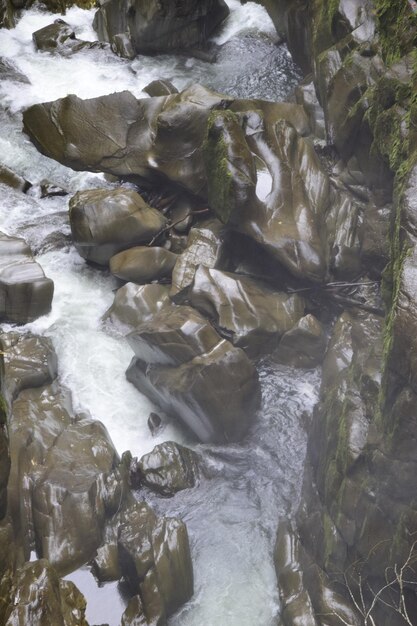 Pailón del Diablo Río de montaña y cascada en los Andes Baños